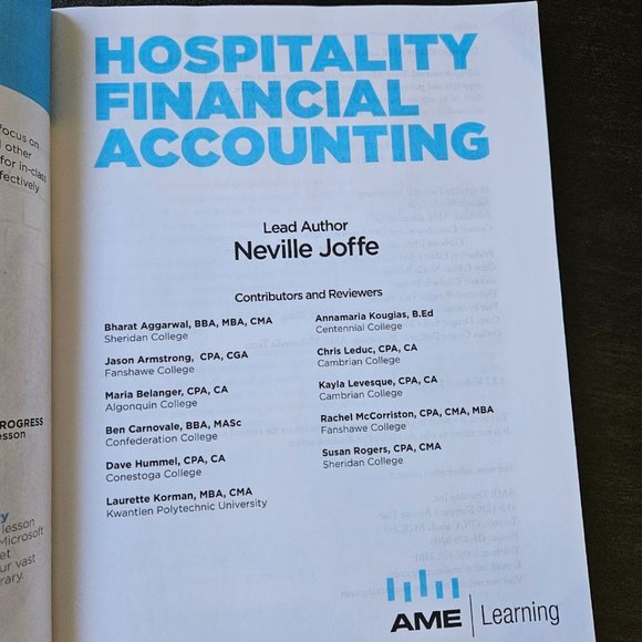 2016 Hospitality Financial Accounting by Neville Joffe AME - Paperback - Picture 3 of 5